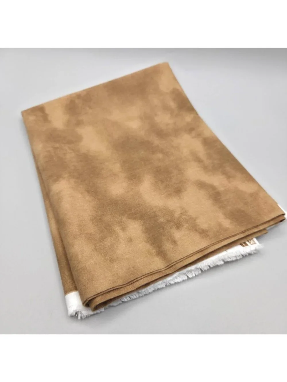 Brown Marbled Fabric Cotton Suede Look Blank Textiles 2002 Prewashed 2.5 Yards